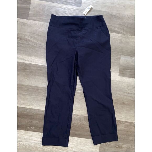 NY&Co NWT Navy Blue Stretch Pull-On Dress Pants, Size Medium, MSRP $50 - Picture 2 of 10